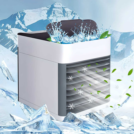 Humidifier Purifier Mini Cooler Summer USB Wall-mounted Fan Portable 180 Degree Rotatable Cooling Fan Multi-Function Portable Handheld Design Desktop Electric Fan For Living-room Home Office (Mini Ac)
