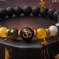 Natural Beads Om Bracelet