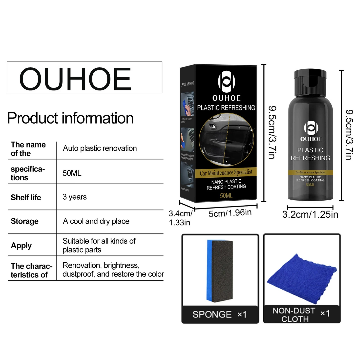 OUHOE Plastic Revitalizing Coating Agent(Pack Of 2)