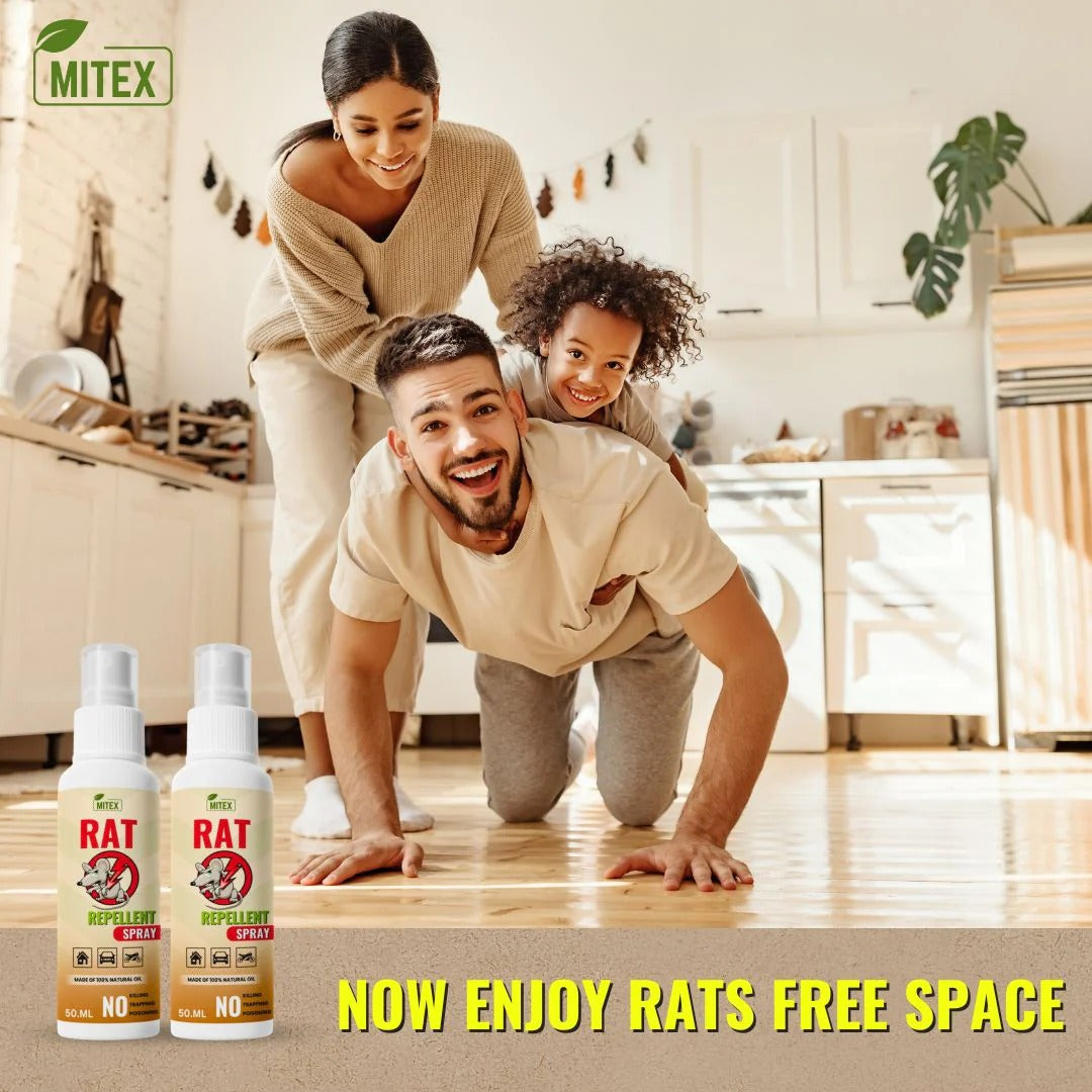 Rat Repellent Spray - Safe, Effective, and Eco-friendly. (Pack of 3)