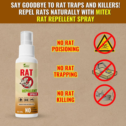 Rat Repellent Spray - Safe, Effective, and Eco-friendly. (Pack of 3)