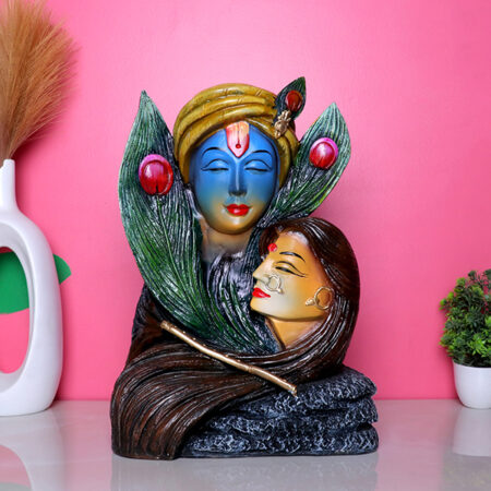 Antique Radha-Krishna Showpiece for Home Decor (Polyresin) – 15 Inch