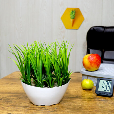 Grass Artificial Plant Showpiece for Home Decor (Plastic) – 7.5 Inch
