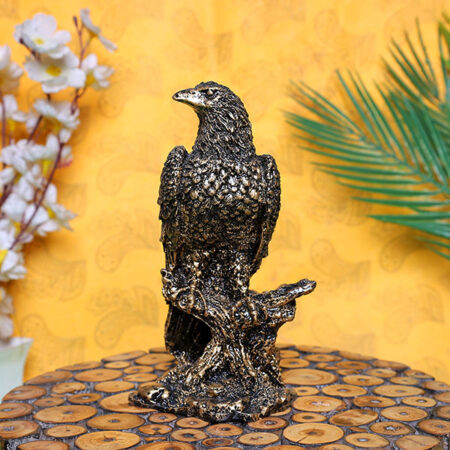 Mighty Eagle Showpiece for Home Decor (Antique) Polyresin – 8 Inch